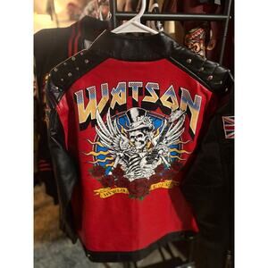 NWT SZ M - Watson World Tour Moto Jacket, Red/Blk